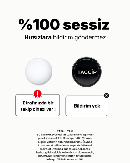 Tagcip Pro Tag Konum Geçmişli Takip Cihazı