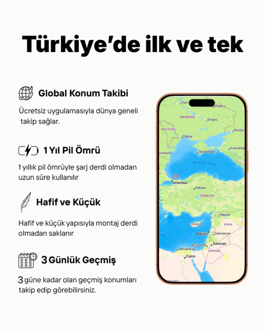 Tagcip Pro Tag Konum Geçmişli Takip Cihazı