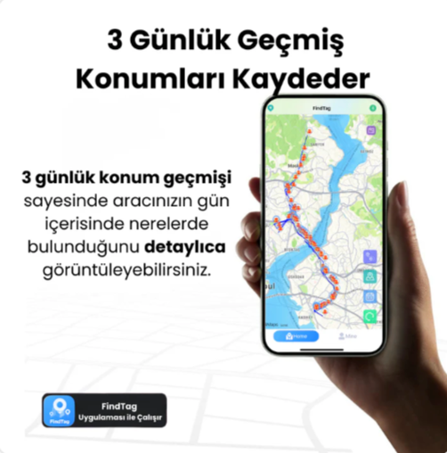 Tagcip Pro Tag Konum Geçmişli Takip Cihazı